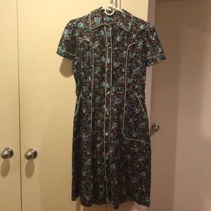 Vintage floral tea length dress